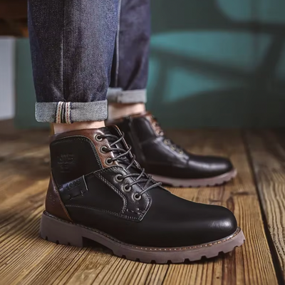 Aaron™ | Klasikiniai odiniai batai su vintage stiliaus akcentu