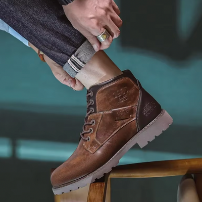 Aaron™ | Klasikiniai odiniai batai su vintage stiliaus akcentu